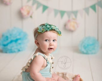 Cake smash girl outfit, Baby Girl Romper, Blue baby romper, sitter romper, Baby Romper, Newborn Romper, baby overalls, baby girl overalls