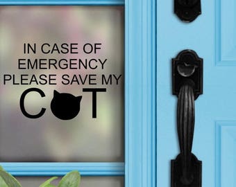 Two Emergency Pet Rescue Decals FREE SHIPPING dog lover cat