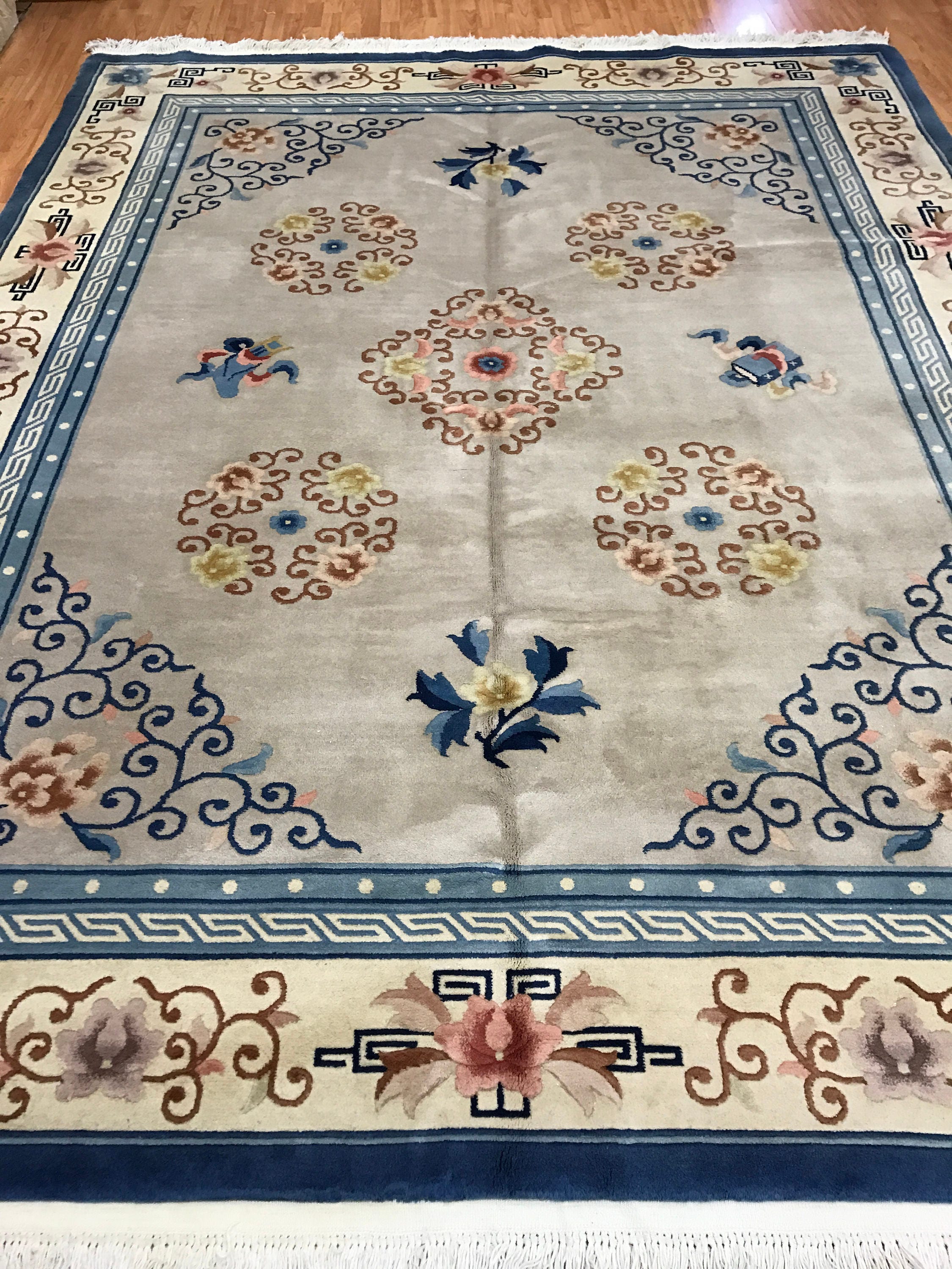 8' x 10' Chinese Aubusson Oriental Rug Full Pile Hand Made 100 Wool