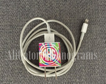 Lilly Pulitzer Vinyl-iPhone Charger Wrap-Monogram iPhone Decal