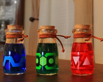 Potion bottles, the Legend of Zelda