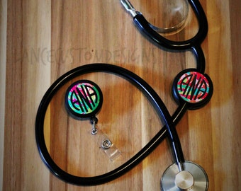 Lily Inspired Stethescope ID Clip and ID Badge Reel