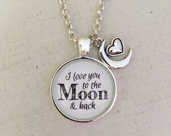 I love you to the moon and back Necklace