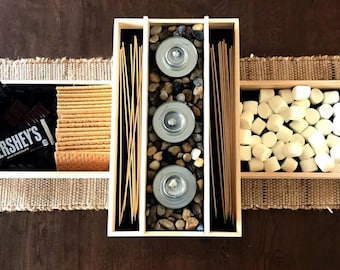 Smores Bar Station - Smores - Smores Party Station - Indoor S'mores Bar - Wedding S'mores Roasting Station - Dessert Bar - Small