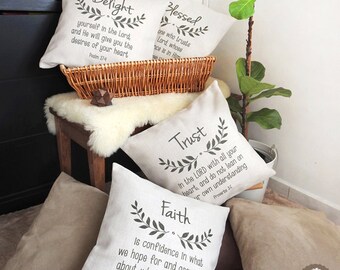 Timeless Wreath Bible Verse Pillow Throw Word Inspiration Timeless Wreath Bible Verse Pillow Throw Word Inspiration