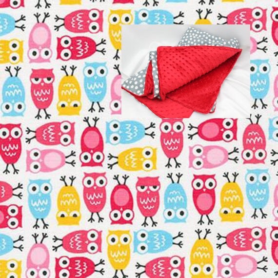 Owls Blanket Blanket Cotton Minky Blanket Girl Boy Bedding