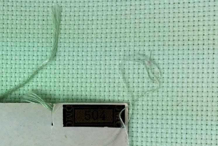 Mintgreen Aida cloth, 14count from NeedleworkB4Housewrk on Etsy Studio