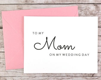 To My Mom On My Wedding Day Card, Mom Card, Wedding Day Card, Mother of the Bride, Mother of the Bride Gift - (FPS0016)