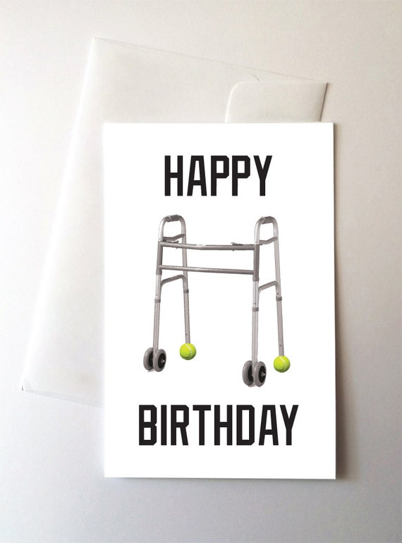 Funny Walker Birthday Card