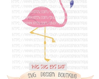 Pink Flamingo Svg, Pink Flamingo Clipart, Cute Svg, Svg Flamingo, Flamingo Cut File, Silhouette Cameo, Cricut Design Space, Svg Design, DXF
