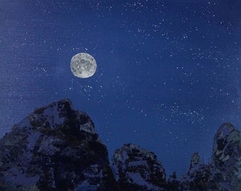 Blue sky painting | Etsy