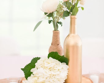 Wine Bottle Centerpiece, Wine Bottle Wedding Decor, Wine bottle Decor