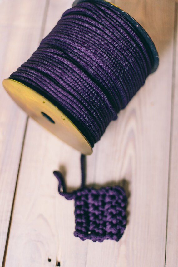 BLUE yarn, colored rope, polyester cord, chunky yarn, diy crafts, craft supplies, diy projects, craft yarn, rope cord. #24