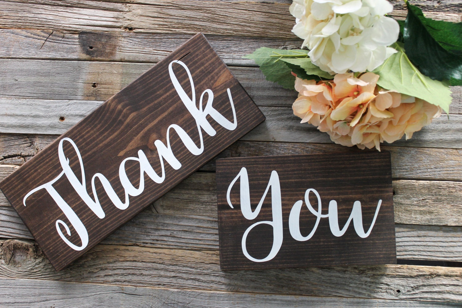 Thank You Wooden Sign Rustic Wedding Decor Wooden Wedding