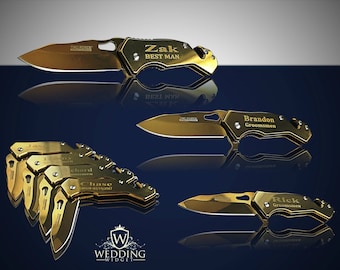 15 Personalized Knifes - 15 Groomsmen engraved gift - Best Man engraved tactical knife - Wedding & Birthday gift - Groomsman engraved gift