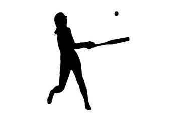 Softball player svg | Etsy