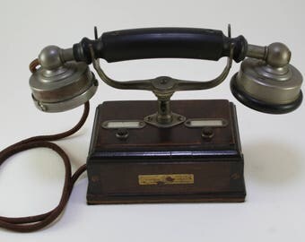Antique 1880 French Phone-Antique Telephone -19th Century Phone
