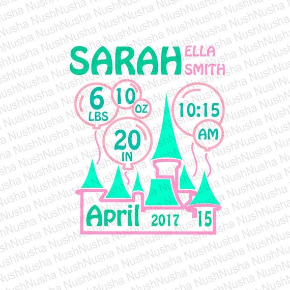 Baby Birth Announcement SVG DXF PNG eps cdr Vector