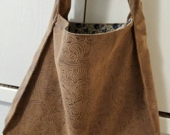 Vintage Style Faux Leather Handmade Hobo Shoulder Bag