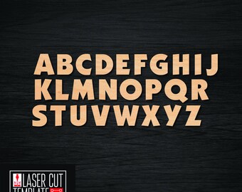 Wooden alphabet English alphabet Montessori alphabet Cnc files Cnc mill Wooden alphabet bead Organic wooden toys Laser cut file