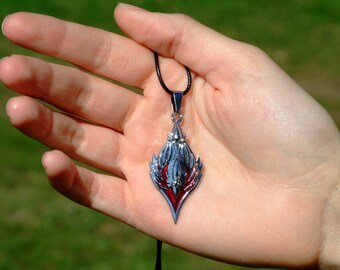 World of Warcraft Blood Elf Emblem Necklace Inspired Jewelry