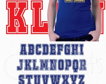 College University Varsity Alphabet Letters Digital Cut Files Svg Dfx Eps Png Silhouette SCAL Cricut Download DIY Vinyl Die Cutting JB-386a