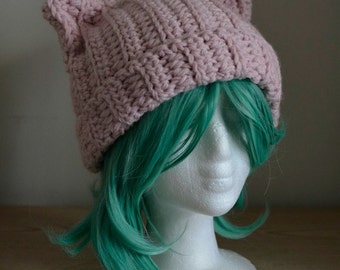 Pussyhat Pink Cat Hat crochet