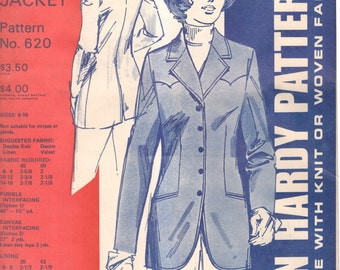 Jean Hardy 620 1970s Misses Western Riding Jacket Pattern Womens Equestrian Vintage Sewing Pattern Size 6 8 10 12 14 16 UNCUT