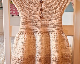 Crochet dress PATTERN - Darling Dress (baby, toddler, child sizes),