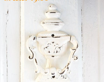 Door Knocker, Old Heirloom Creamy White, Chippy and Distressed, Housewarming Gift