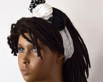 Girls Lace & Satin Headband - Girls Hair Acessories - Hair Bow - Headbands