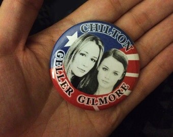 Gilmore Girls Pin, Prop Replica, Geller Gilmore, Paris Geller, Rory Gilmore, Chilton School, Revival, Political Button, School President