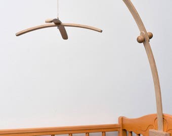 Baby Crib Wooden OAK Mobile Arm, Baby Mobile Stand, Nursery Mobile Crib Holder