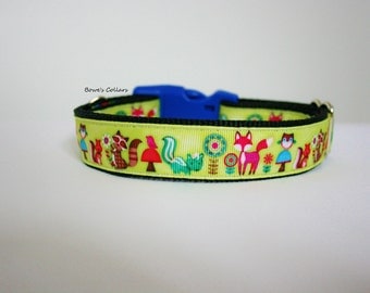 Woodland Animals Dog Collar or Matching Lead Seat Belt