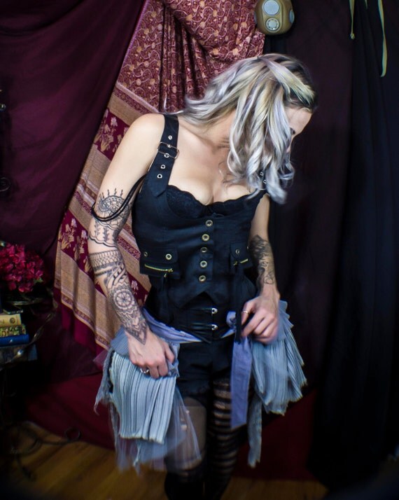 Deconstructed Burlesque ... Tattered Grey Bustle Tutu Deconstructed Burlesque ... Tattered Grey Bustle Tutu