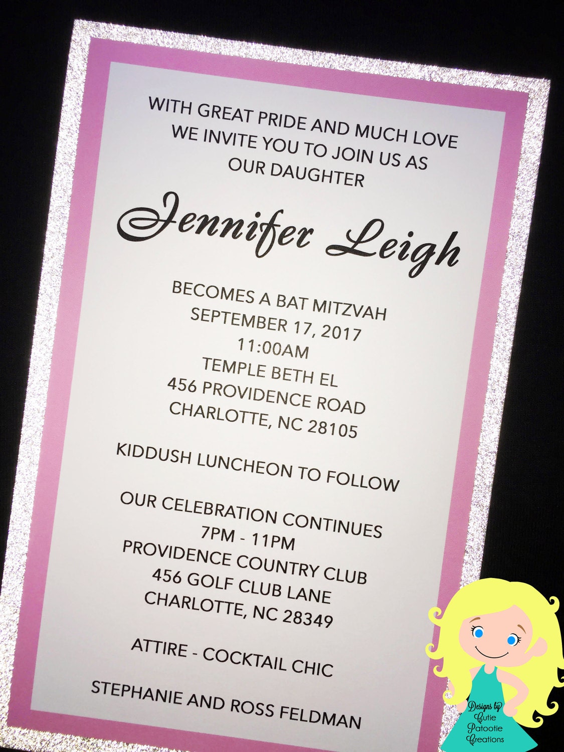 Bat Mitzvah Invitation 8