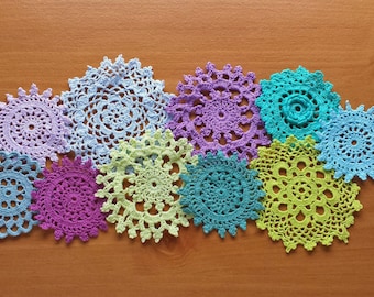 Doilies / Wood Slices / Craft Supplies by rachaelsscraps on Etsy