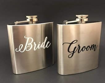 Wedding party flasks | Etsy