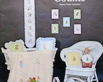 Beatrix Potter | Green Apple | PETER RABBIT COUNTS | Counted Cross Stitch Pattern | Chart | Booklet