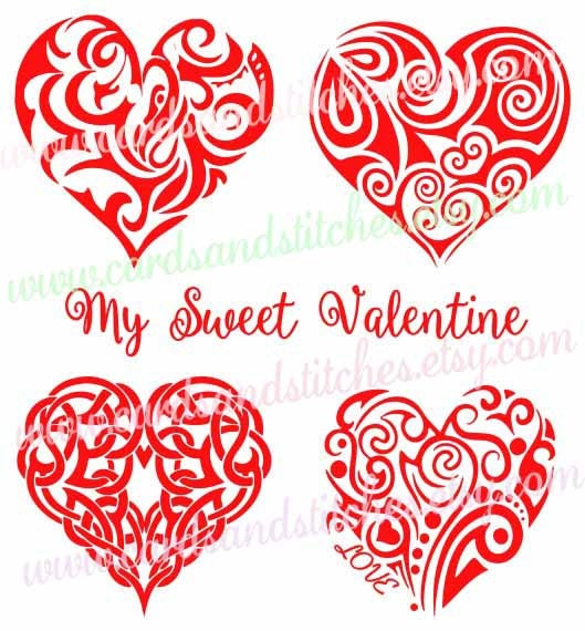 Download Valentine SVG Hearts SVG Fancy Hearts SVG Digital