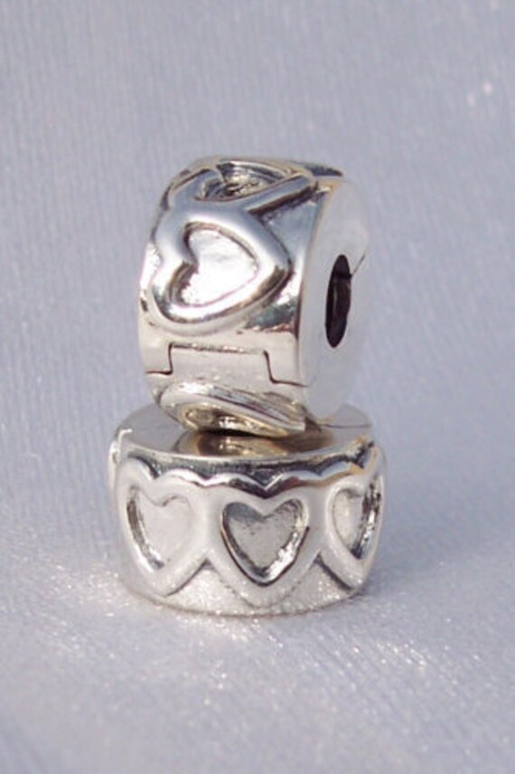 Row of Hearts Clips 2 Pandora Spacers 2016 Decorative Designer
