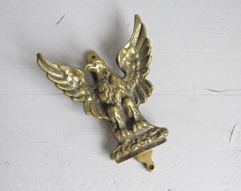 Vintage Solid Brass Eagle Door Knocker, Made in England, Door Knocker, Brass Door Knocker