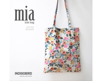 Market Bag, Book Bag, Tote Bag, Everyday Bag, Bag Pattern PDF, Sewing Pattern, DIY gift, beginner sewing,