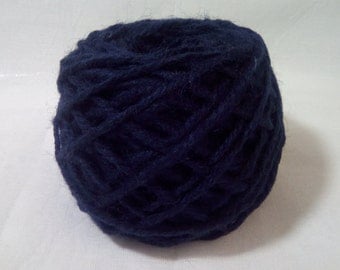 Dark Blue #21 Wool Rug Yarn 100% Wool 1/8 lb. Ready for Use 3 ply thick