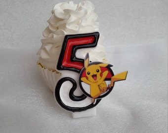 Pokemon, Pokeball, Pikachu birthday candle, keepsake candle, anniversary candle, custom candle