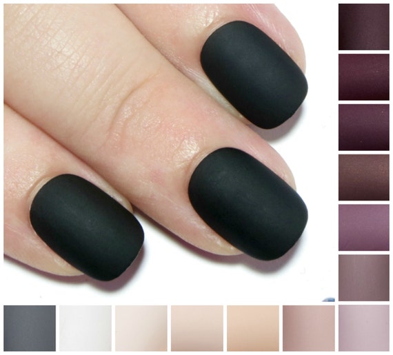Matte Acrylic Nails Short Glue On Nails Gel False Nails