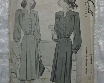 Swank 1947 tailored dress pattern bust 32" beautiful silhouette *no instructions*