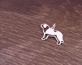 St Bernard With markings Sterling silver pendant
