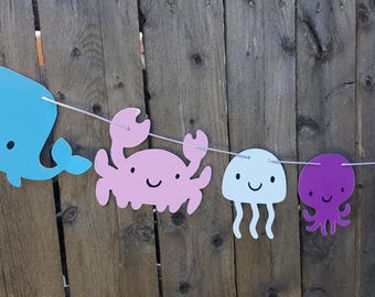 Under the Sea Party Decorations, Under the Sea Banner, Under the Sea Garland, Under the Sea Birthday, Under the Sea Nursery, Photo Prop