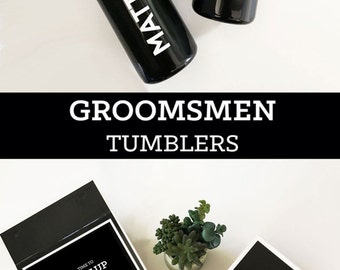 Groomsmen Gift Ideas Personalized Sports Water Bottle Groomsmen Tumbler Groomsman Water Bottle Best Man Gift Ideas Groom Gift (EB3118GM)